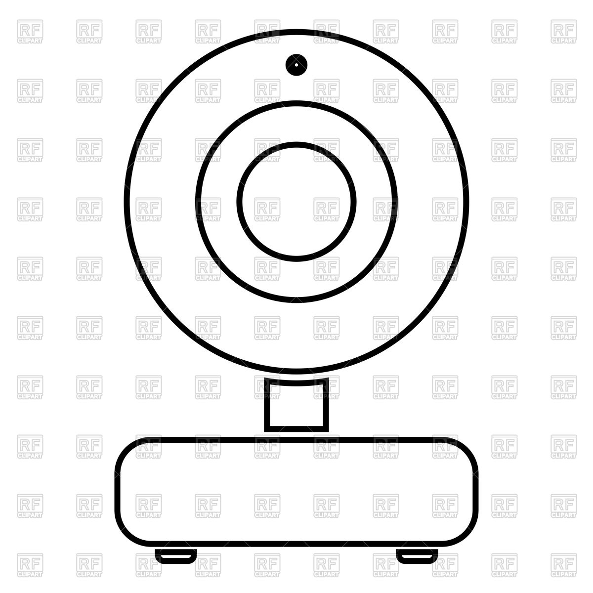 1200x1200 Web Camera Outline Vector Image Vector Artwork Of Objects