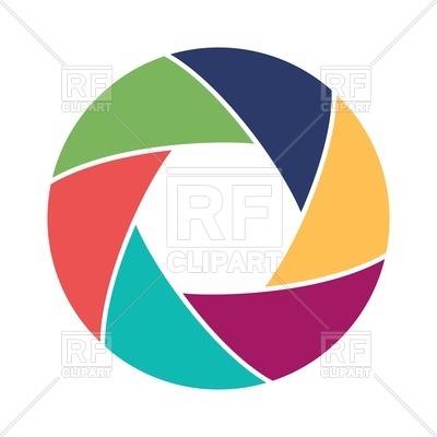 400x400 Colorful Camera Shutter Icon Vector Image Vector Artwork Of