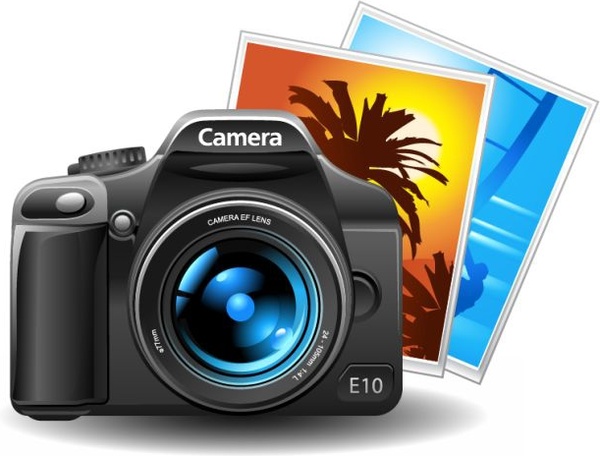 600x456 Camera Icon Shiny Modern 3d Design Free Vector In Encapsulated
