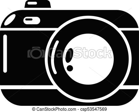 450x362 Photo Camera Icon, Simple Black Style. Photo Camera Icon. Simple