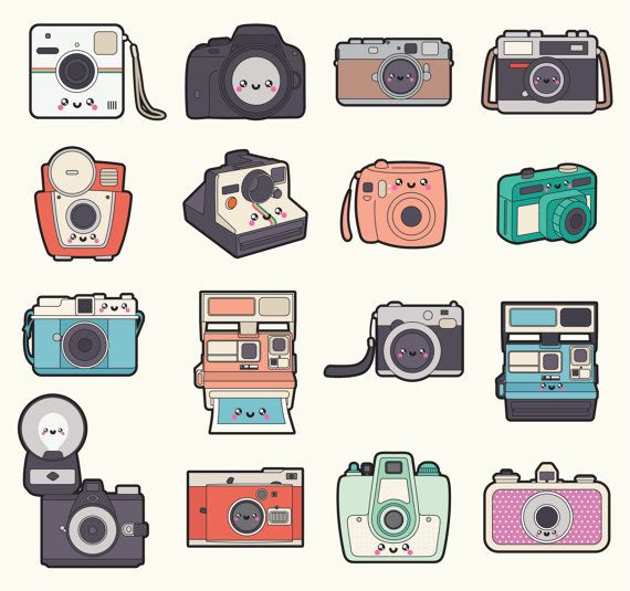 570x535 Vector High Quality Clip Art. Cute Cameras Vector Clip Art