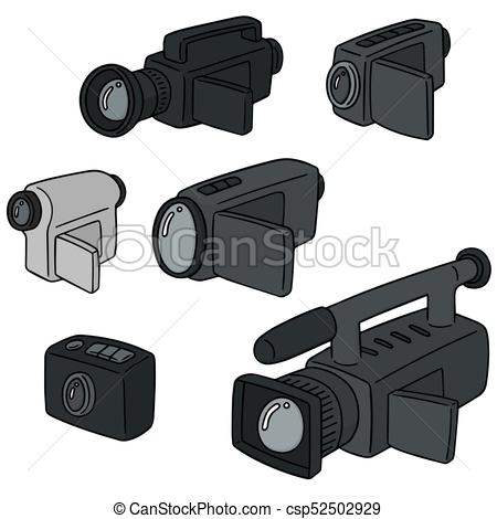 450x470 Vector Set Of Video Camera.