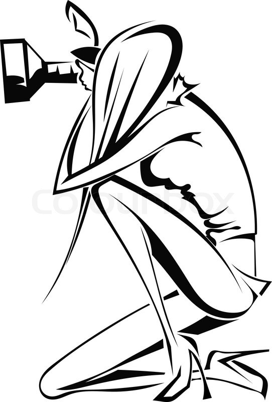 542x800 Silhouette Female Photographer Who Is Looking