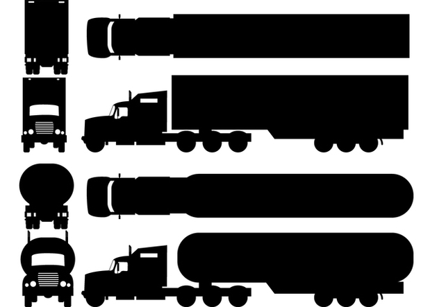 632x443 Two Silhouette Camion Types Free Vector Download 428269 Cannypic