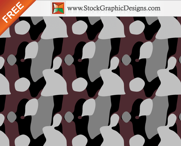 600x486 Free Seamless Camouflage Pattern Background Vector 4 Colours