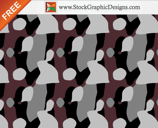 600x486 Free Seamless Camouflage Pattern Background Vector 4 Colours