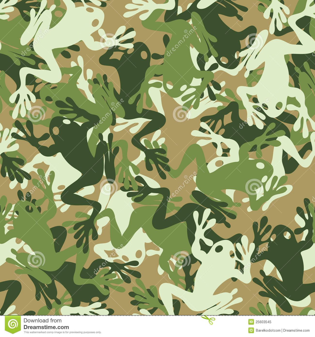 1300x1390 Seamless Frog Camouflage Pattern