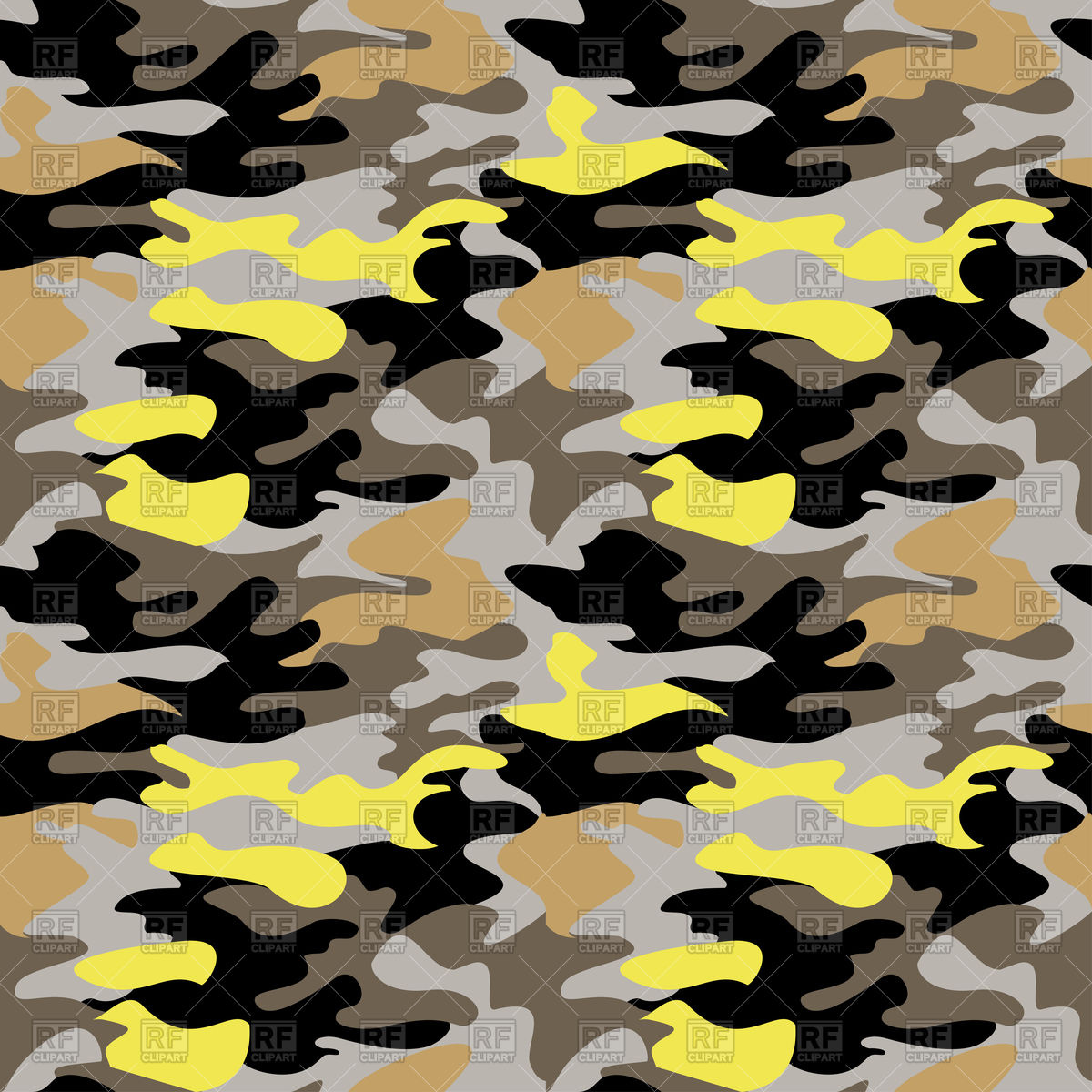 1200x1200 Camouflage Pattern Seamless Background Vector Image Vector