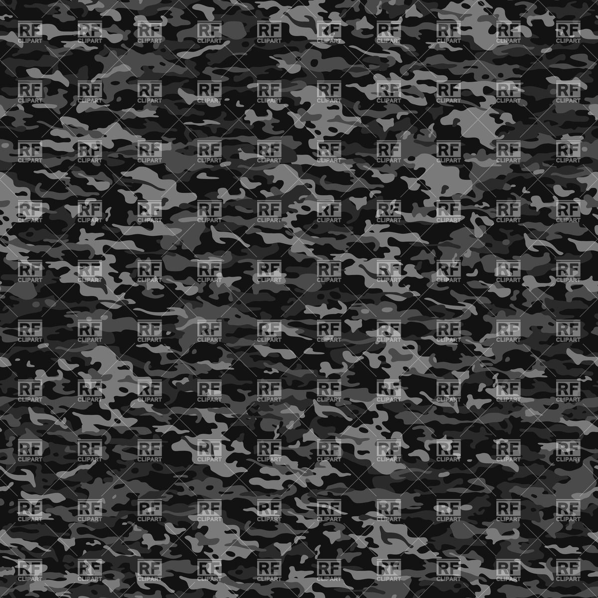 1200x1200 Seamless Camouflage Pattern In Dark Gray Colors Vector Image