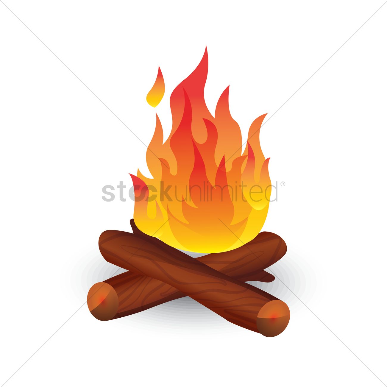 1300x1300 Campfire Vector Image