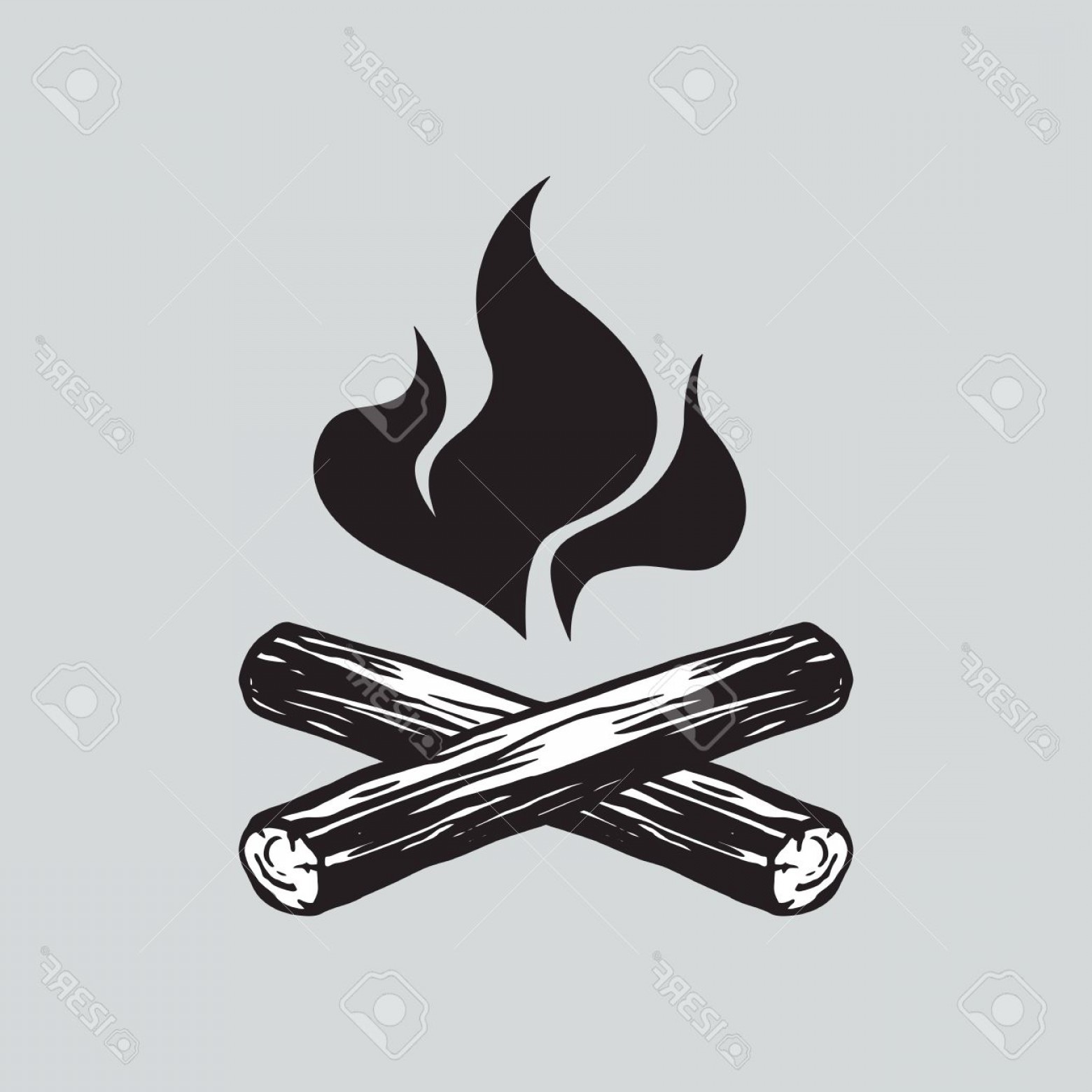 1560x1560 Photostock Vector Campfire Vector Logo Icon Lazttweet