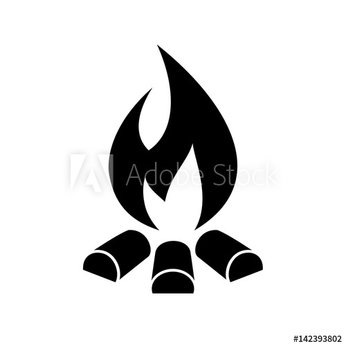 500x500 Campfire Vector Icon