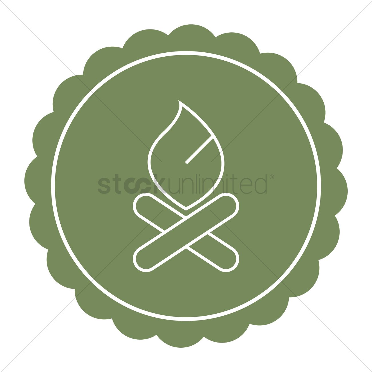 1300x1300 Free Campfire Vector Image