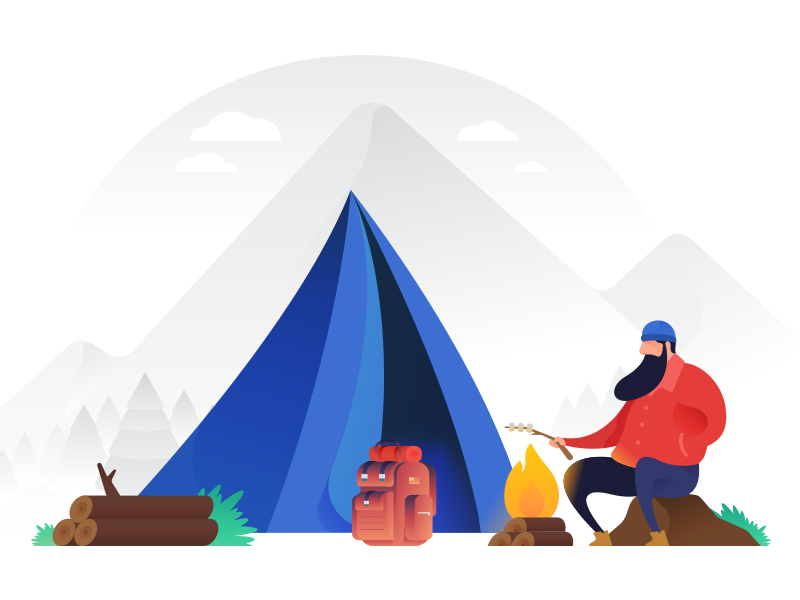 800x600 Camping Vector Illustration By Ramy Wafaa