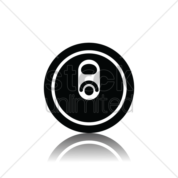 600x600 Beer Can Lid Vector Image