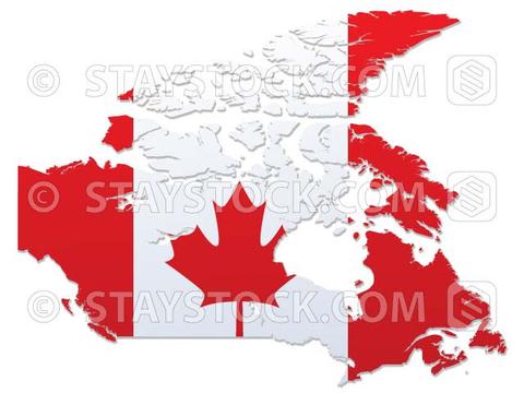 480x360 Canada Flag Map Vector Staystock