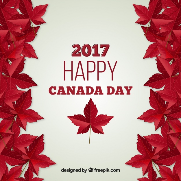 626x626 Canada Day Background With Realistic Leaves Vector Free Download