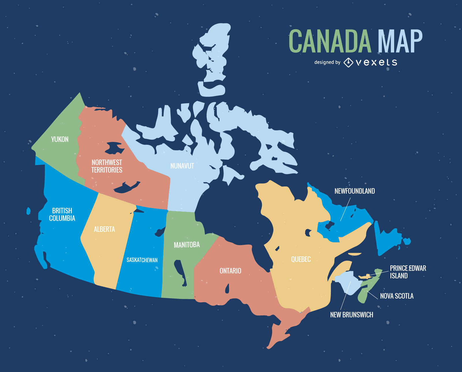 1600x1287 Canada Map Vector