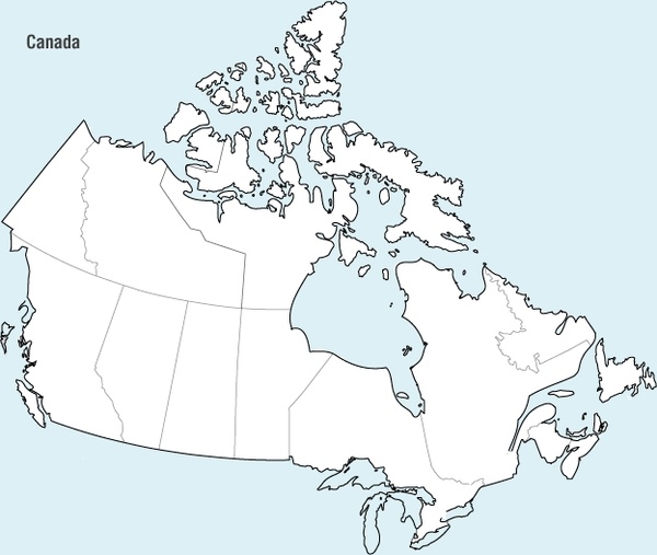 600x507 Canada Map Vector Free Vector In Adobe Illustrator Ai ( .ai