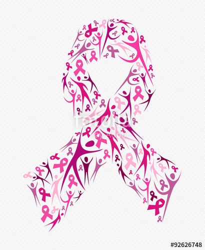 410x500 Breast Cancer Awareness Pink Ribbon Shape Social Stock Image And