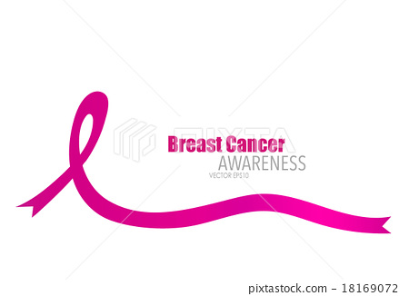 450x326 Breast Cancer Awareness Pink Ribbon. Vector Illustration.