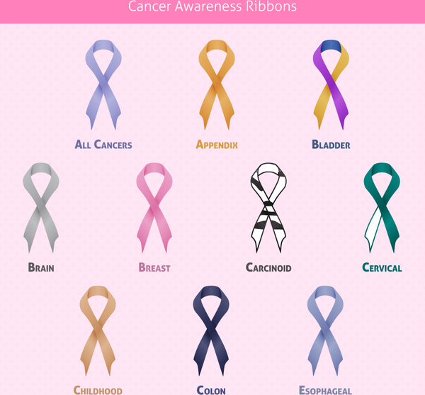 600x557 Cancer Awareness Ribbons Free Vector In Adobe Illustrator Ai ( .ai