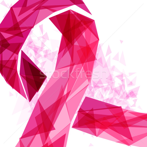 600x600 Breast Cancer Awareness Design Of Abstract Ribbon Vector