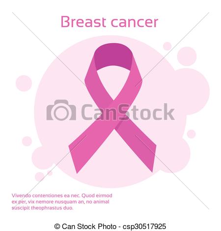 450x470 Pink Ribbon Breast Cancer Awareness Vector Illustration.