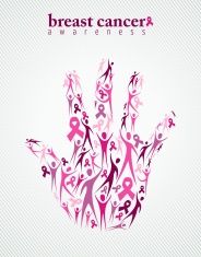 184x235 Breast Cancer Awareness Pink Ribbon Women Hand Vector Art