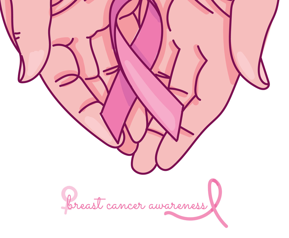 1136x936 Hands Holding A Breast Cancer Ribbon Vector Art Amp Graphics