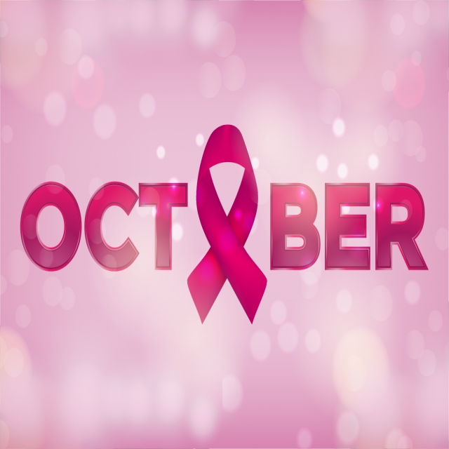 640x640 Realistic Pink Ribbon, Breast Cancer Awareness Symbol, Vector