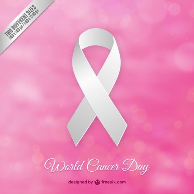 626x626 Word Cancer Day Ribbon On A Pink Background Free Vectors Ui
