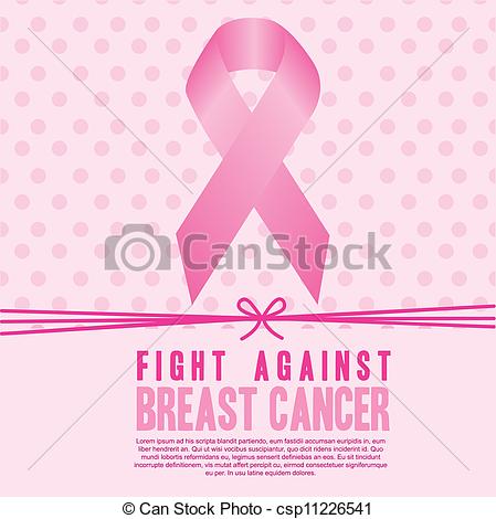 449x470 Illustration Of Breast Cancer, Awareness Ribbon, Vector Illustration.