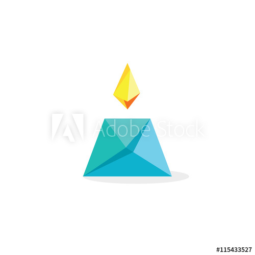 500x500 Candle Flame Vector Abstract Paper Style Logo, Geometric Vector