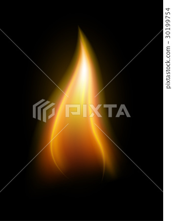 350x450 Realistic Candle Flame Vector Element