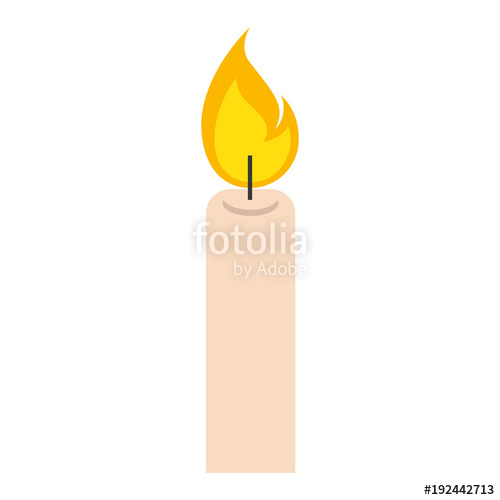 500x500 Candle Flame Isolated Icon Vector Illustration Design Stock Image