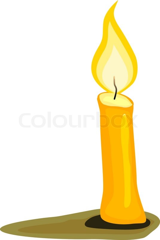 535x800 Vector Illustration Of A Candle Stock Vector Colourbox