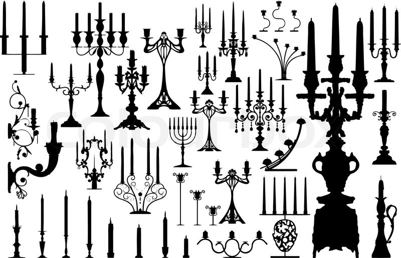 800x515 Vector Set Of Candles Stock Vector Colourbox