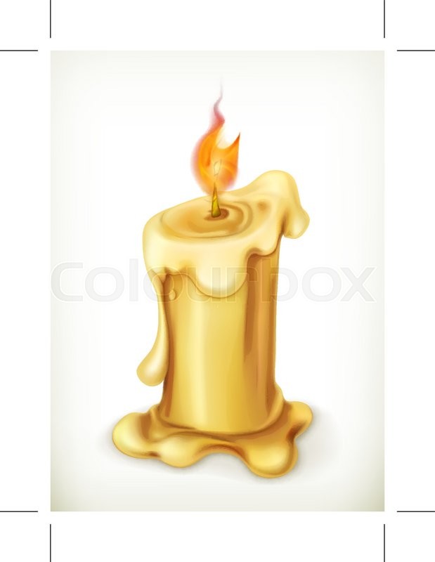619x800 Candle, Vector Icon Stock Vector Colourbox