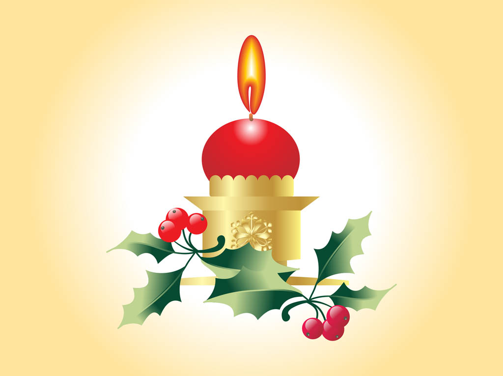 1024x765 Christmas Candle Vector Vector Art Amp Graphics