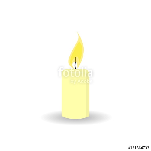 500x500 Burning Candle. Vector Illustration Stock Image And Royalty Free