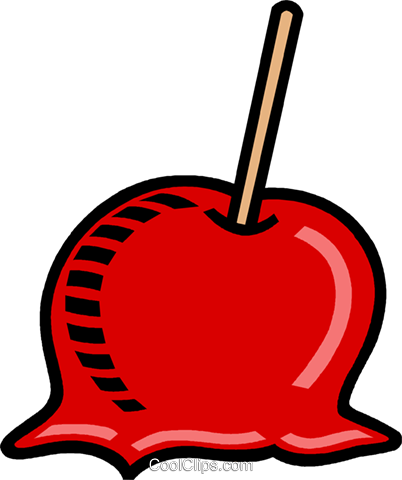 402x480 Candy Apple Royalty Free Vector Clip Art Illustration Vc009977