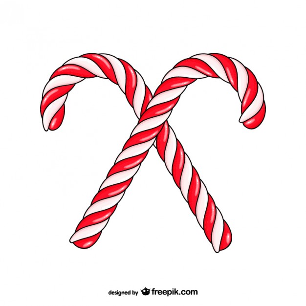 626x626 Christmas Candy Canes Drawing Vector Free Download
