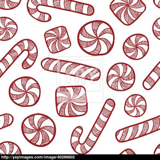 512x512 Seamless Candy Cane Vector Background Vector
