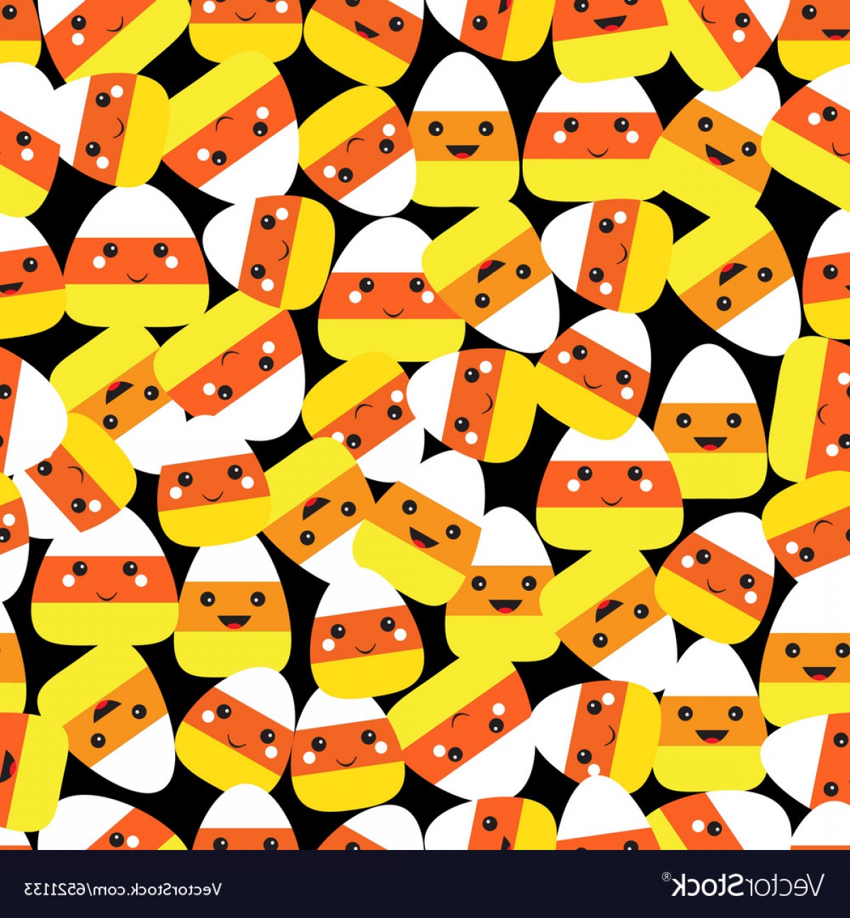 1200x1296 Halloween Seamless Pattern With Cartoon Candy Corn Vector