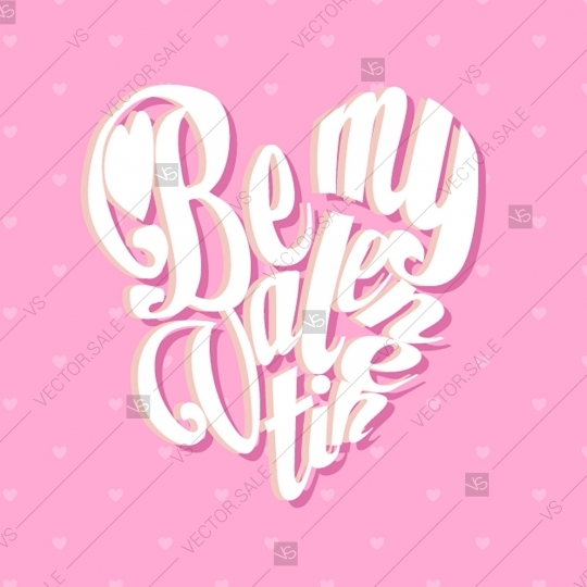 540x540 Lettering Be My Valentine On Pink Background With Red Candy Hearts
