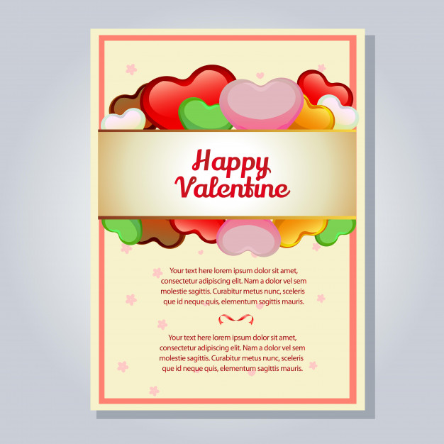 626x626 Valentine Letter With Candy Heart Vector Premium Download