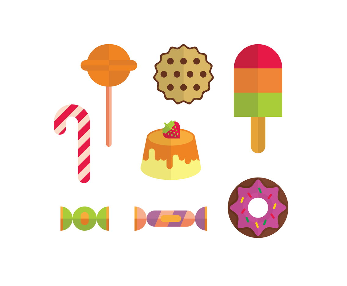 1136x936 Caramel Cookies And Candies Vector Vector Art Amp Graphics