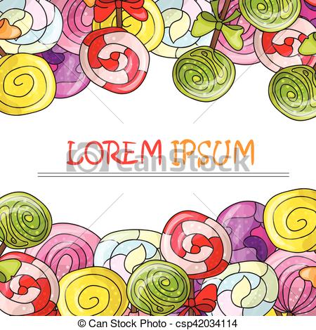 450x470 Frame Made Of Colorful Candies