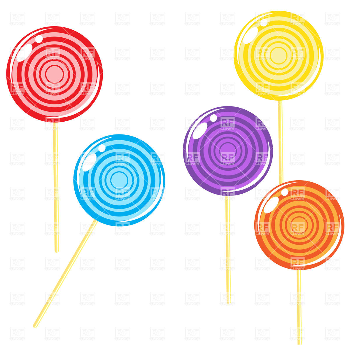 1200x1200 Glossy Round Lollipop Candies Vector Image Vector Artwork Of
